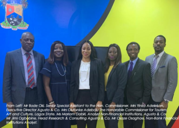 The Agusto & Co. team visiting the Lagos State Honorable Commissioner for Tourism Mrs Olufunke Adebolu today.
